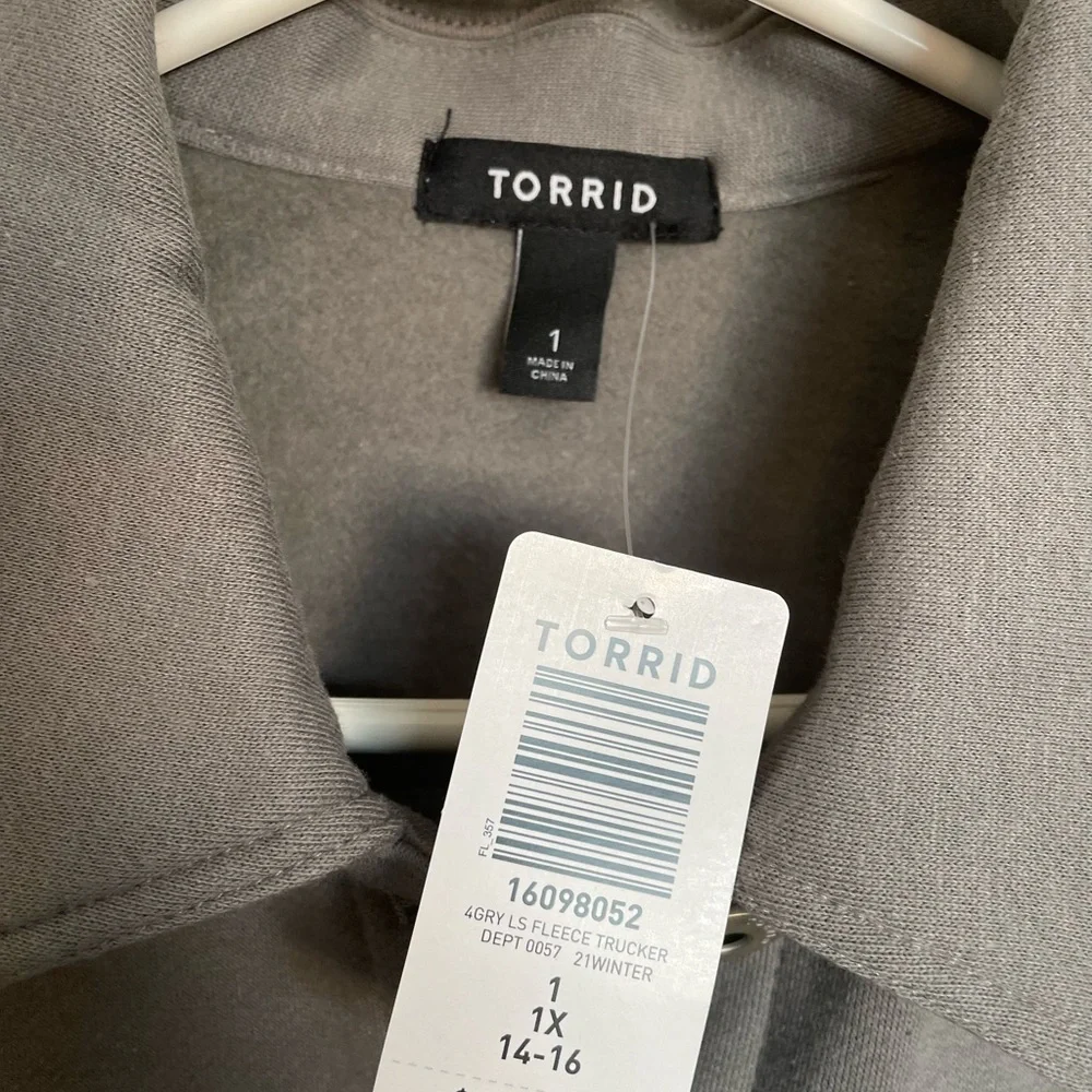 ***Relisted***Torrid Fleece Trucker Jacket - Sizes 1X & 2X - Picture 6 of 15